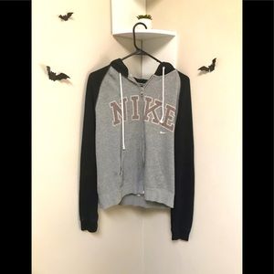 Nike grey black hoodie / zip up large